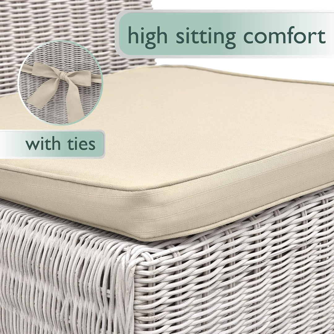 Beautissu Pia 4er Set Stuhlkissen 40x45 cm - Sitzkissen Outdoor Gartenstuhlkissen, Garten Sitzpolste