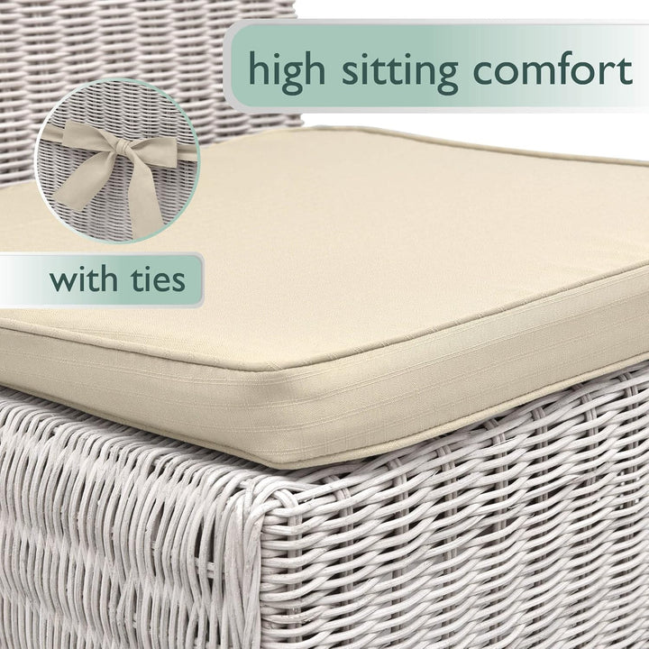 Beautissu Pia 4er Set Stuhlkissen 40x45 cm - Sitzkissen Outdoor Gartenstuhlkissen, Garten Sitzpolste