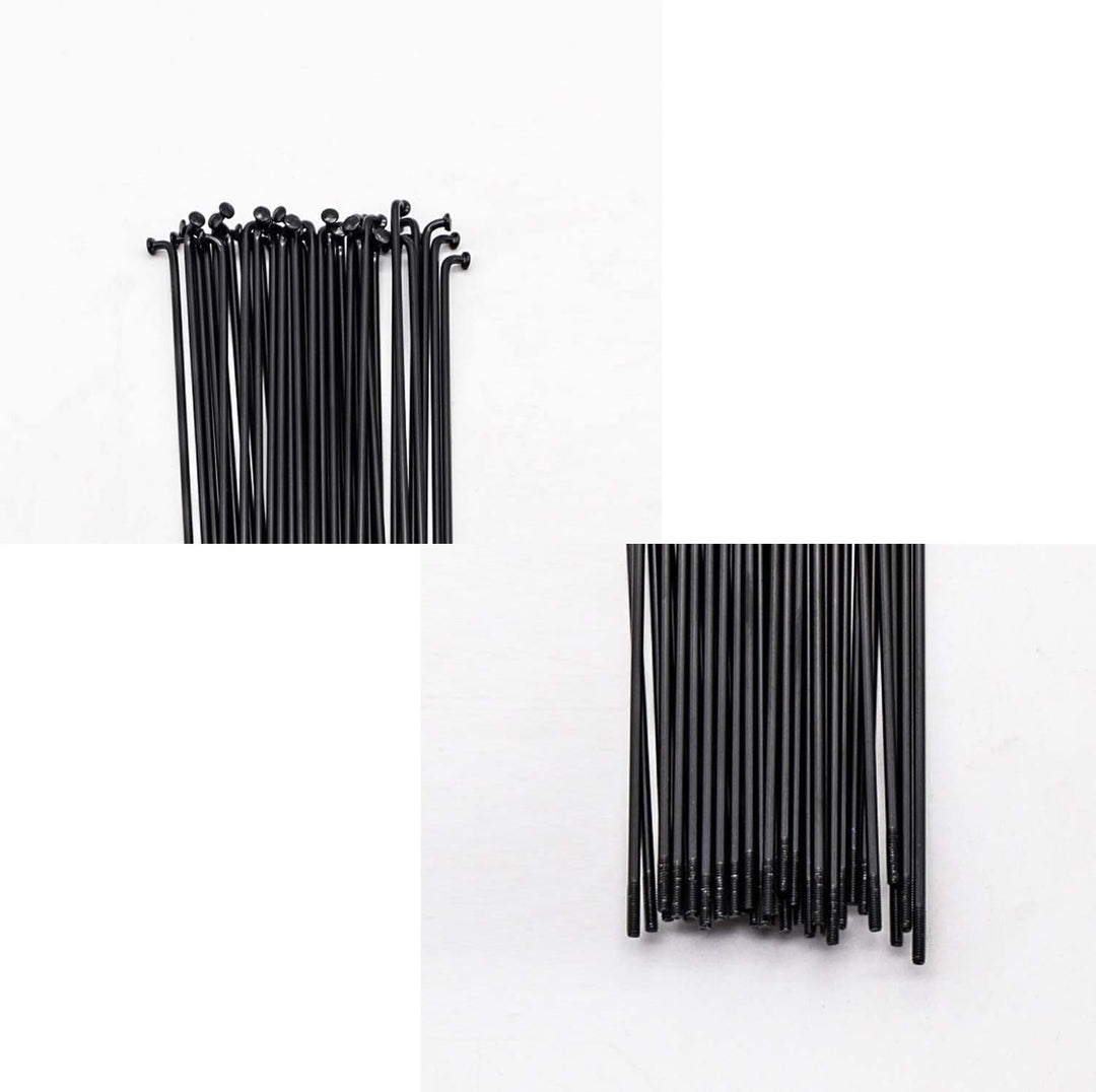 SENQI Fahrradspeichen aus Stahl/Edelstahl, 80 mm - 297 mm, mit Kupferkappe, 36 Stück Schwarz 160mm,