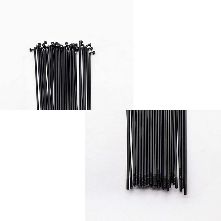 SENQI Fahrradspeichen aus Stahl/Edelstahl, 80 mm - 297 mm, mit Kupferkappe, 36 Stück Schwarz 160mm,
