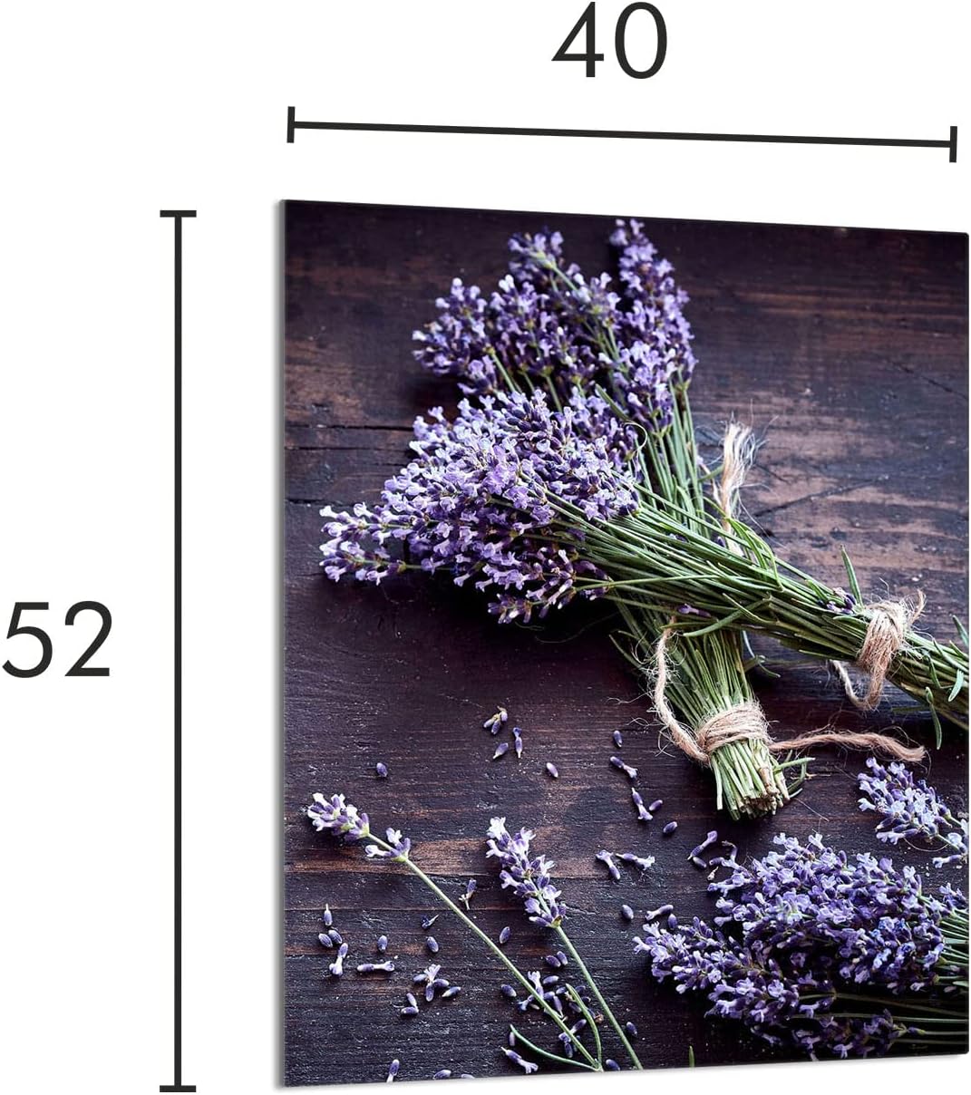 DarHaus Herdabdeckplatte einteilig 40x52 cm Ceranfeld Abdeckung Glas Spritzschutz Abdeckplatte Glasp