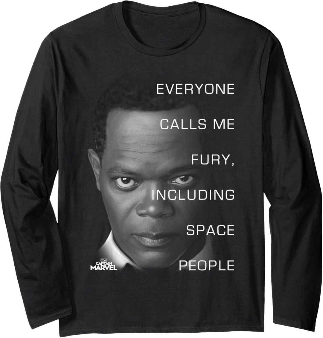 Captain Marvel Everyone Calls Me Fury Including Space People Langarmshirt