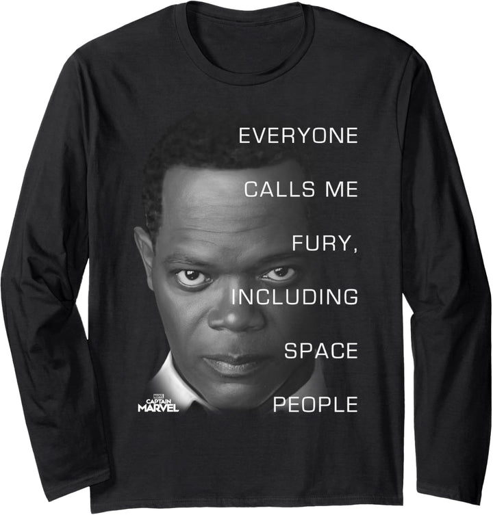 Captain Marvel Everyone Calls Me Fury Including Space People Langarmshirt