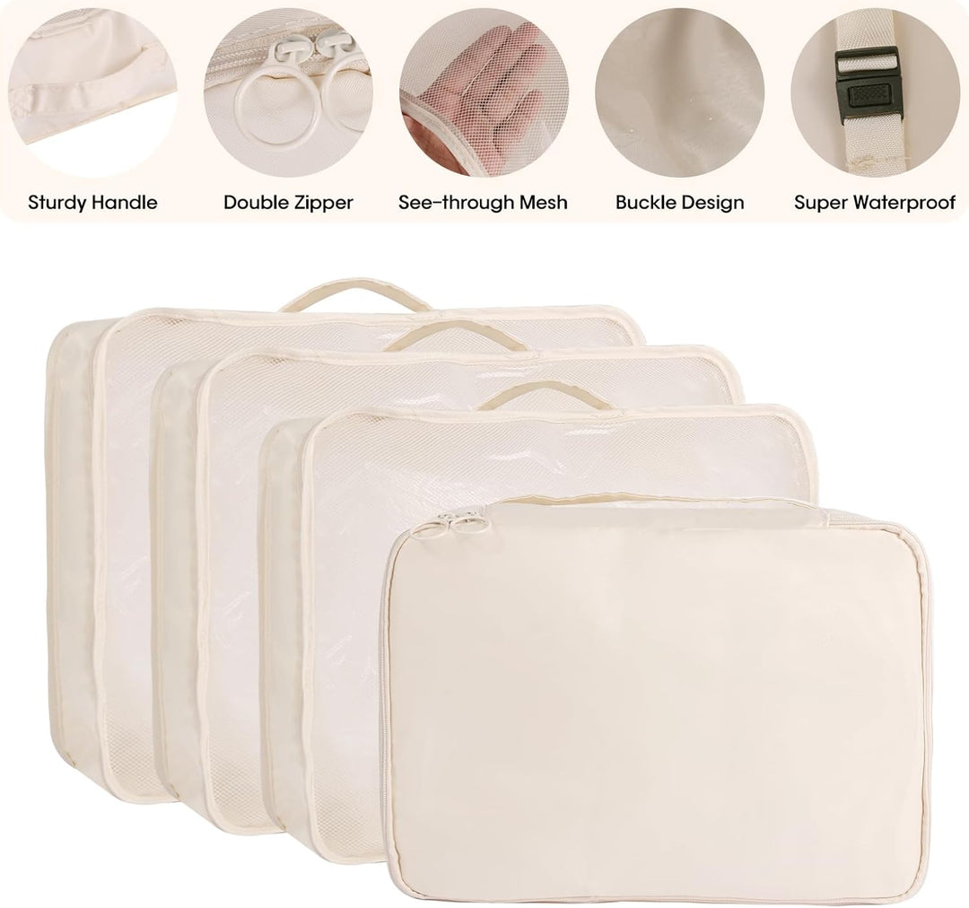 MosaiRudo 8-teilig Koffer Organizer Set, Packing Cubes, Packwürfel für Urlaub &amp; Business,Reise Organ
