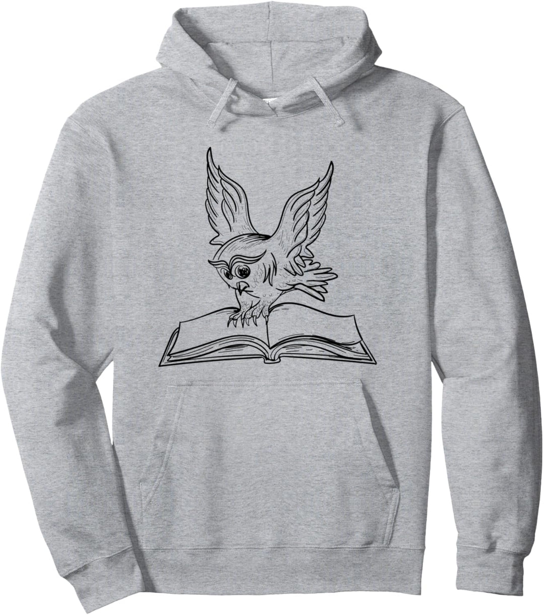 Eulen und Bücher Lesewaldtier Pullover Hoodie