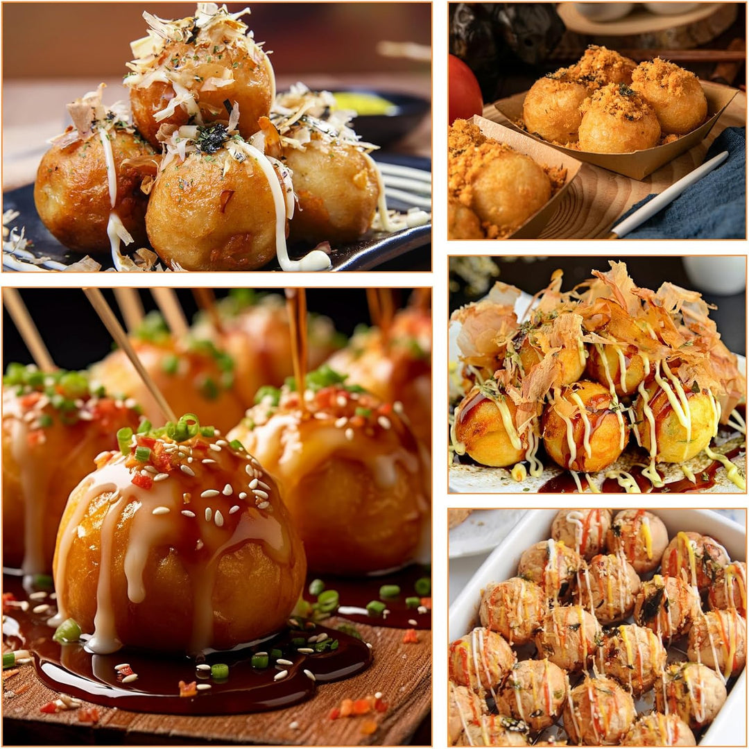 Takoyaki Maker Elektrisch, Gusseisen Pancake Ball Maker mit 18 Löcher, für die Herstellung Japanisch