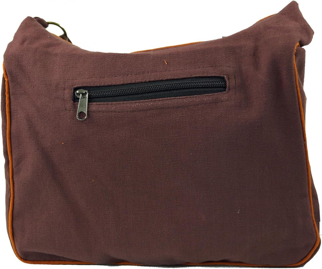 GURU SHOP Schultertasche, Hippie Tasche, Goa Tasche - Grün, Herren/Damen, Baumwolle, 23x28x12 cm, Al