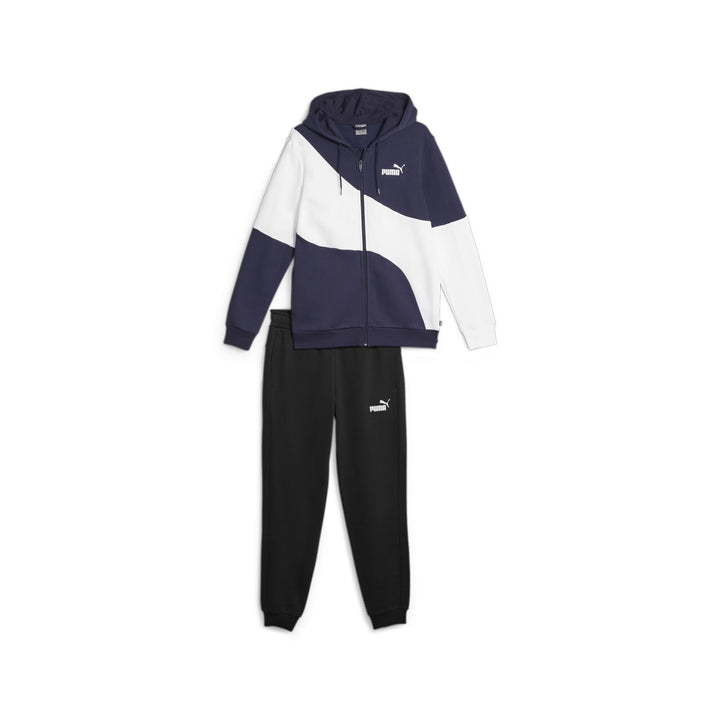 PUMA Herren Power Cat Sweat Suit Trainingsanzug XS Blau / Marineblau, XS Blau / Marineblau