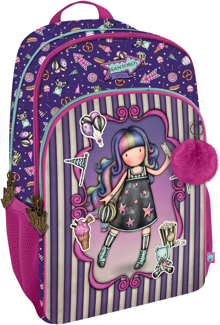 safta 1110GJ08T Rucksack 3 Cremalle. Adapt.Gorjuss Fairground Trolley Up and Away 29 x 45 x 17 cm, b