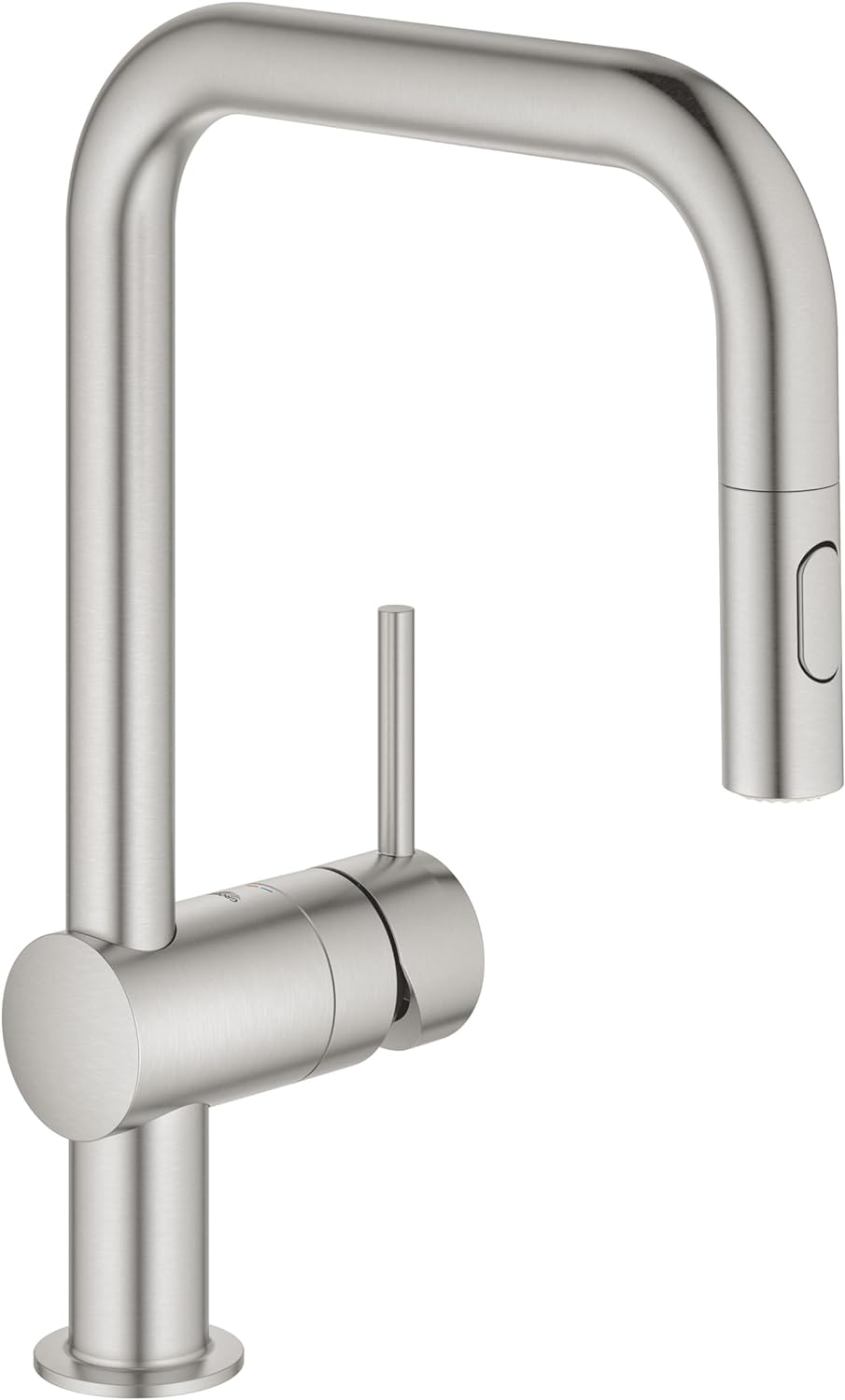 GROHE Minta - Einhand-Spültischarmatur (U-Auslauf, Einlochmontage, herausziehbare Dual Spülbrause, f