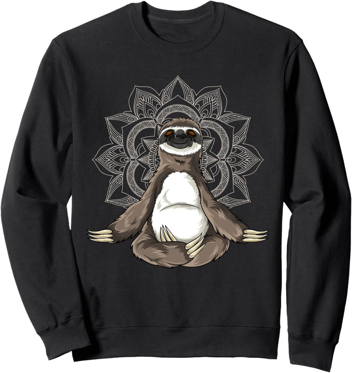 Faultier Meditation Acro Yoga Namaste Mandala Sloth Sweatshirt