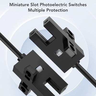 5 Stück U-förmiger Lichtschrankenschalter, Fotozellen-Sensorschalter, Schlitztyp, Fotoelektrischer S