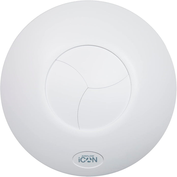 Airflow iCON 15 Timer-Abluftventilator-Set – 100 mm/4 Zoll – Mit Timer-Modul, weissem Lüftungsgitter