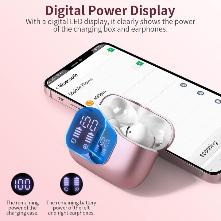 Btootos Bluetooth Kopfhörer, Kopfhörer Kabellos Bluetooth 5.4 Sport In Ear Kopfhörer mit 4 Mikrofon,
