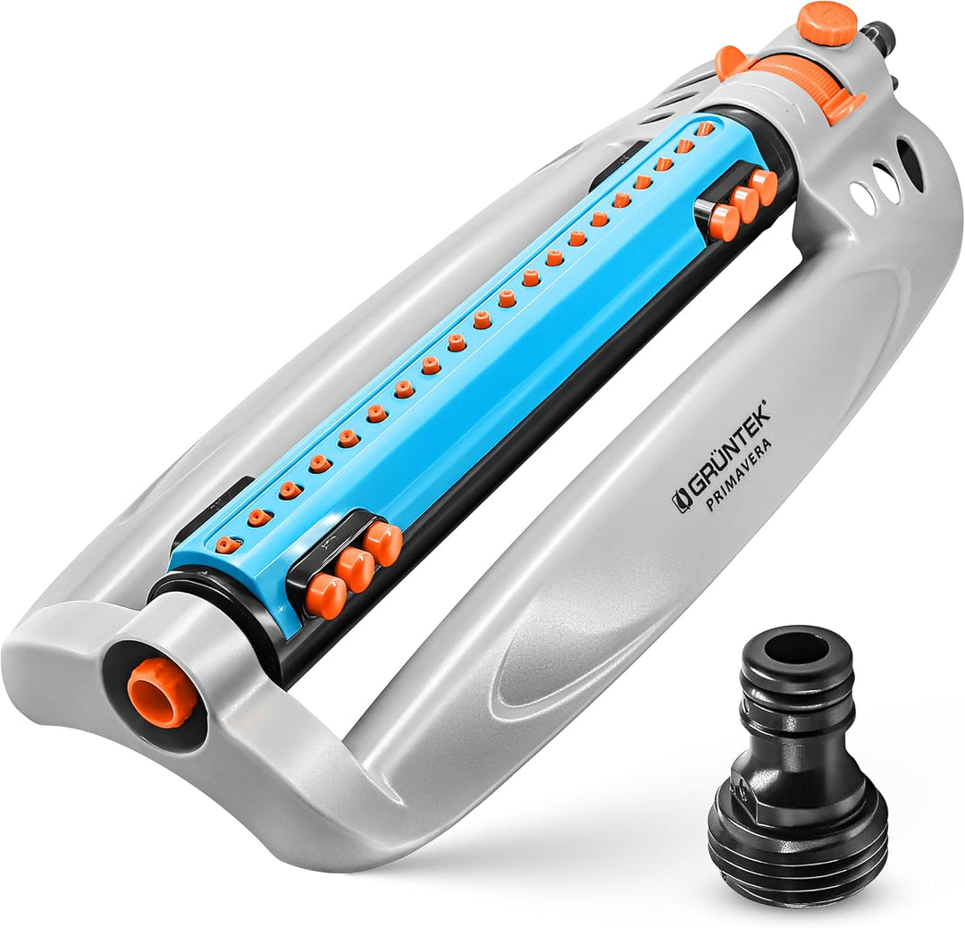 GRÜNTEK Rasensprenger bis 462 m2 für grosse Rasenflächen mit Turbo-Motor, Viereckregner Rasen-Sprink