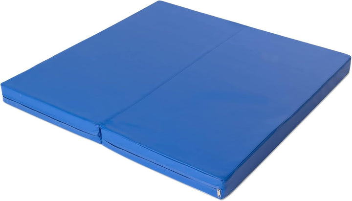 Jeflex - blaue klappbare Weichbodenmatte & Turnmatte 100 x 100 x 8 cm MADE IN GERMANY/faltbare Gymna