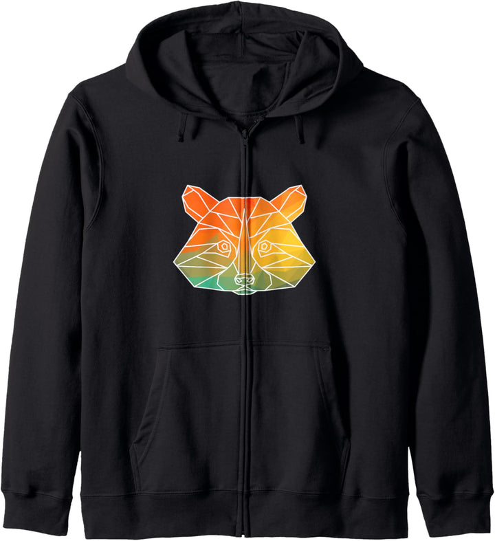 raccoon Silhouette Watercolor Gift Kapuzenjacke