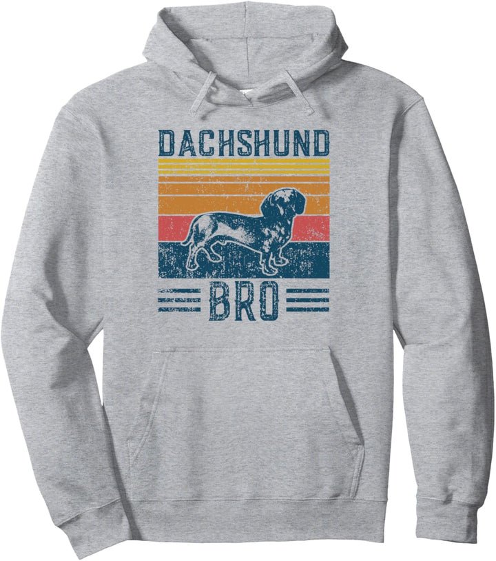 Bro Dackel für Hunde, Vintage-Design Pullover Hoodie