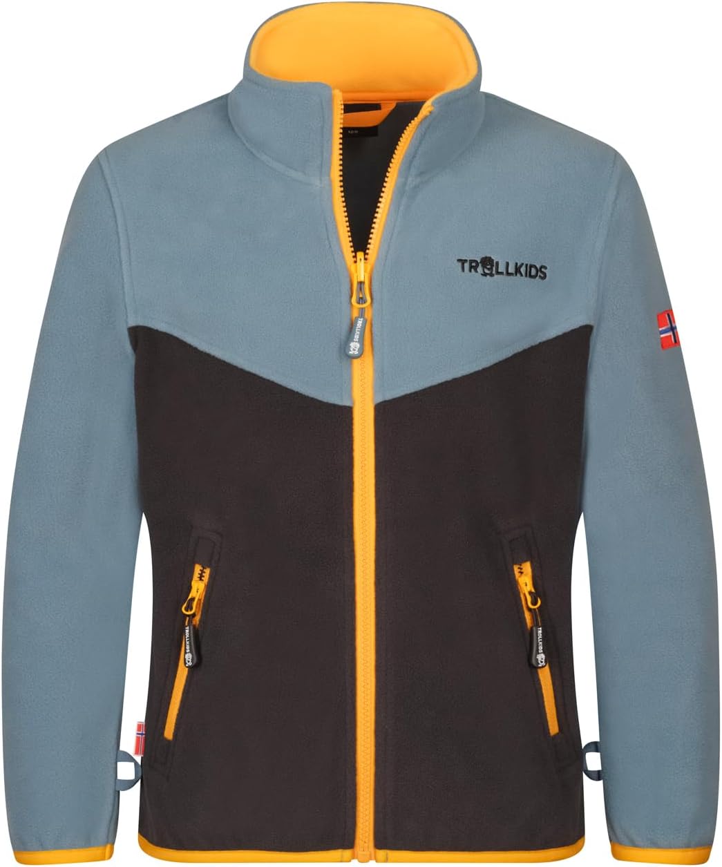 Trollkids Kinder Bryggen wasserdichte Winddichte 3in1 Jacke 92 Stahlblau/Schwarz/Mango, 92 Stahlblau