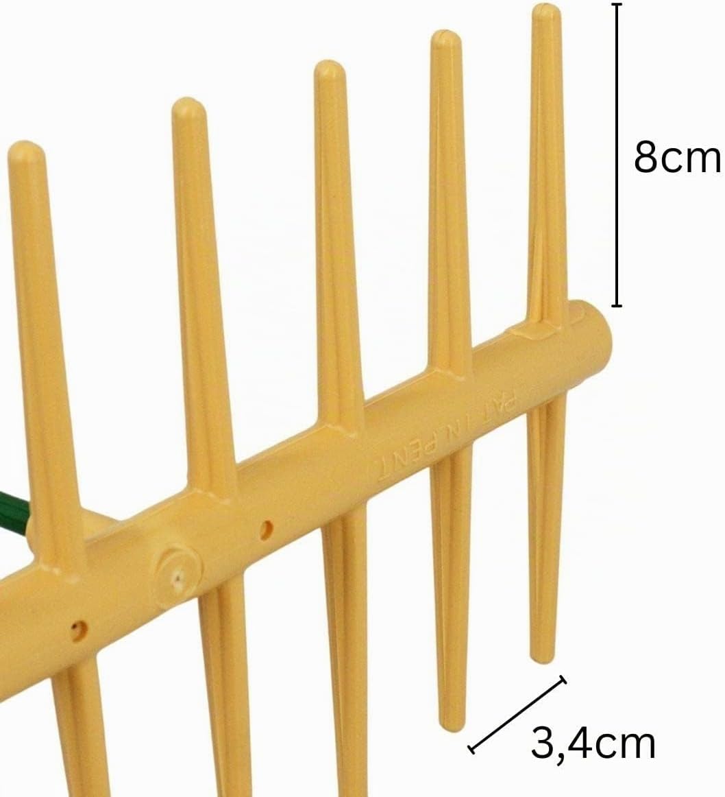 Rekord Rechen mit 2x16 Zinken aus Kunststoff, zweiseitig ohne Stiel Breite: 64 cm Gartenrechen, Heur