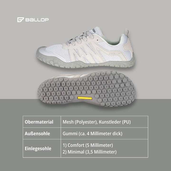 BALLOP Pellet Schuhe, Grey, EU 47