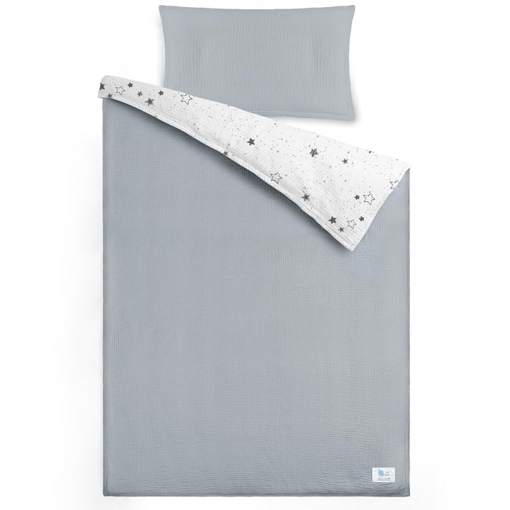 lulumoon Musselin Kinderbettwäsche 100x135: Bettbezug 100x135 + Kissenbezug 40x60cm aus Baumwolle –
