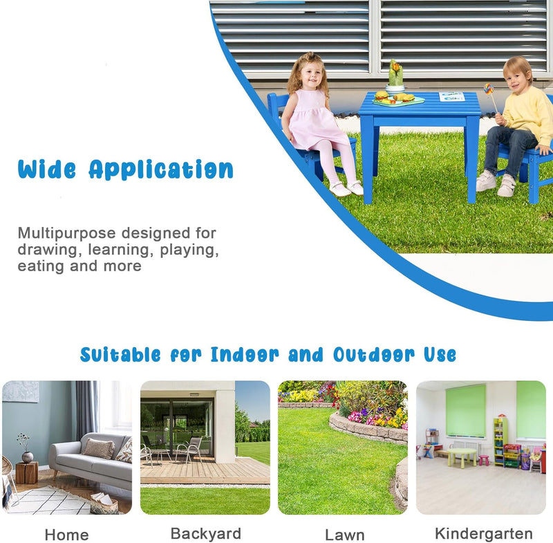 LIFEZEAL Kindertisch, Tisch für Kinder, Maltisch aus Holz, Kleiner Tisch, Robust & Langlebig, Kinder