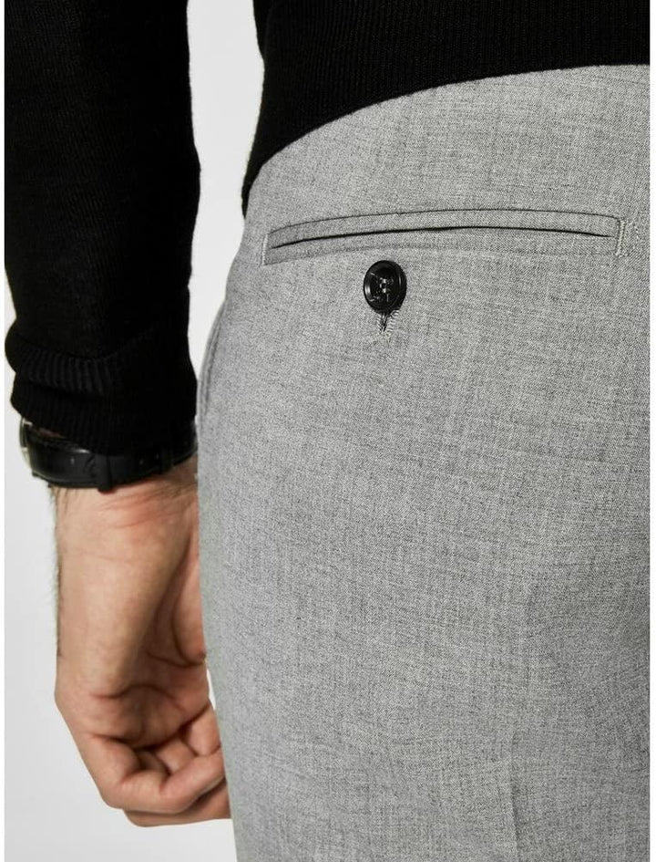 SELECTED HOMME Herren Slhslim-mylologan Light Grey TRS B Noos Anzughose, Light Grey Melange, 40 EU