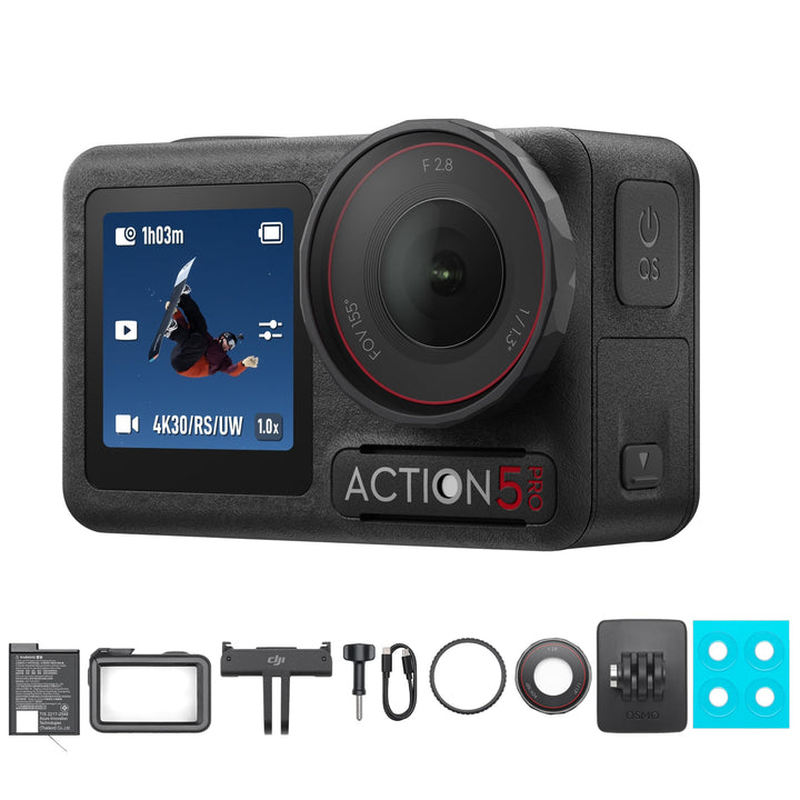 DJI Osmo Action 5 Pro Standard Combo Bundle, wasserdichte Kamera mit 1/1,3“ Sensor, 4K/120fps Video,