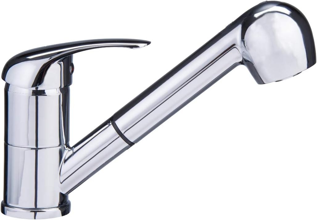 VAF Armatur 9206 Chrom Einhebelmischer Wasserhahn Hochdruck Ausziehbar Brause Küche Spüle Mischbatte