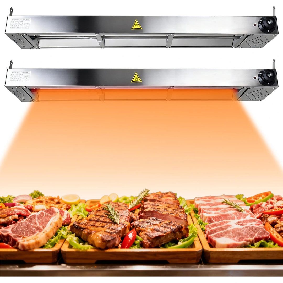 Wärmelampe Küche Gastro, Speisenwärmer Lampe mit Drehknopf-Temperaturregelung, Kommerzielle Gastro W