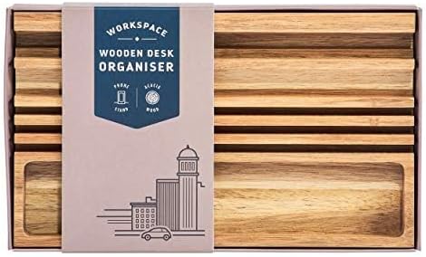 Gentlemen's Hardware Schreibtisch-Organizer aus Holz mit Telefonständer – enthält Stauraum für Stift