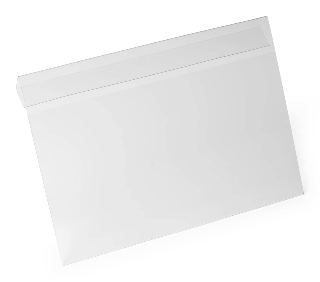 Durable Kennzeichnungstasche HARD COVER mit Falz A4 quer, Packung à 10 Stück, transparent, 116319 A4