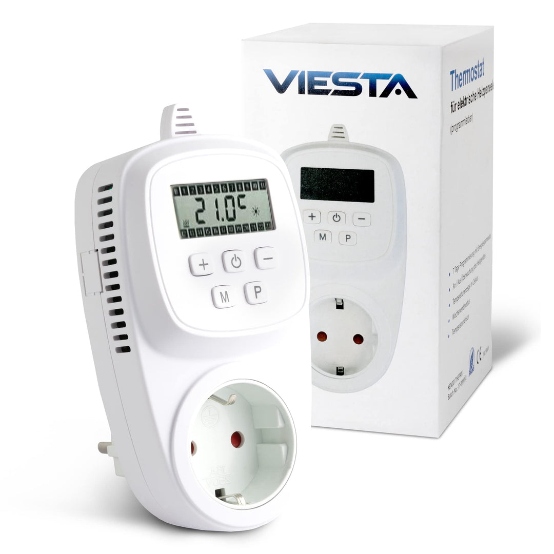 VIESTA TH12 Thermostat Thermostatstecker Steckdosenthermostat für Infrarotheizung Heizpaneele Heizun