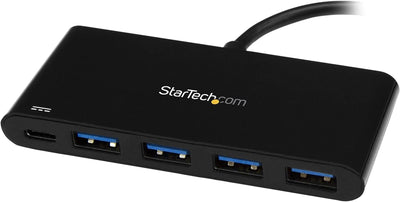 StarTech.com 4-Port USB 3.0 Hub mit Stromversorgung - USB-C to 4x USB-A - Kompakter USB C Hub - USB