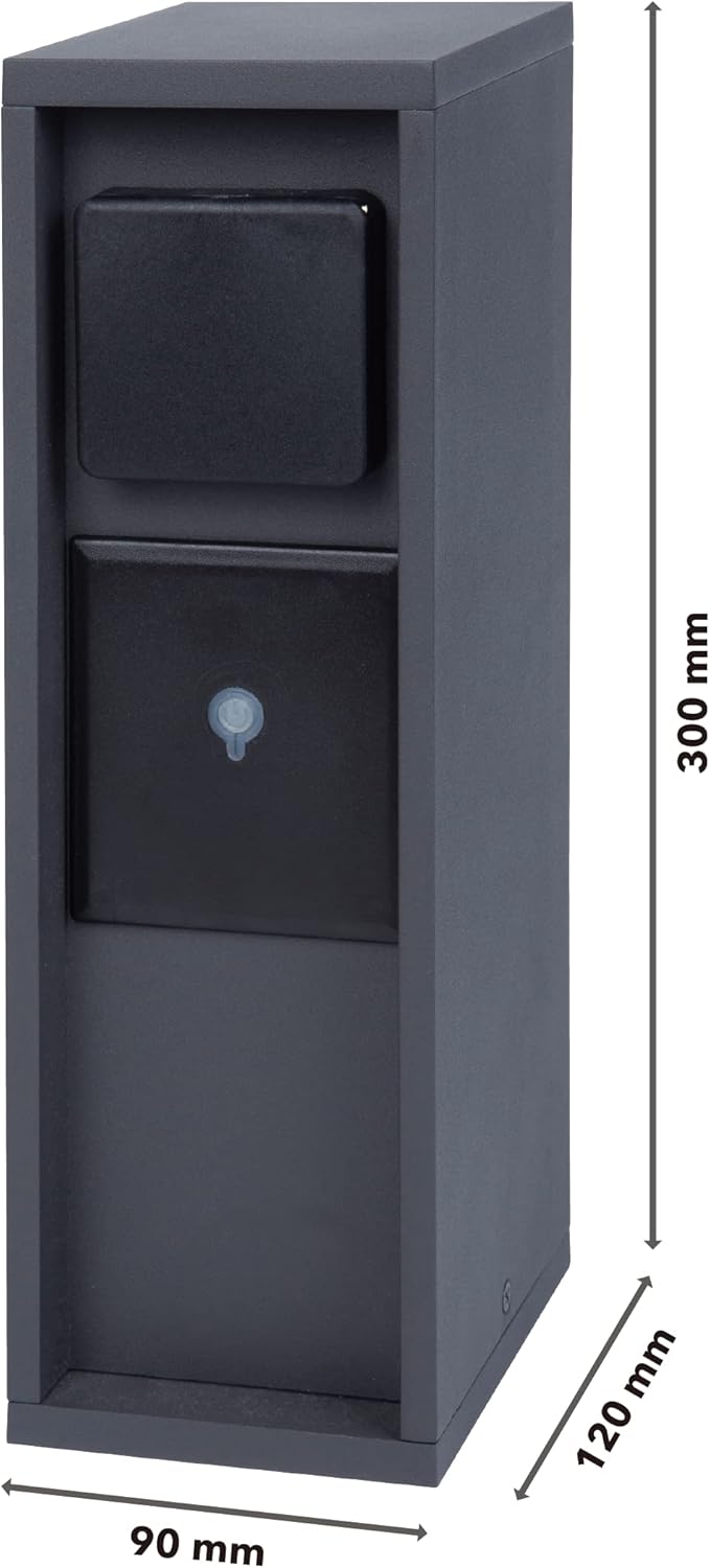 BOLD Pado smarte Aussen-Steckdose-Garten Steckdosen-Säule 3Fach Stecker Anthrazit (Smart Home (iOS &