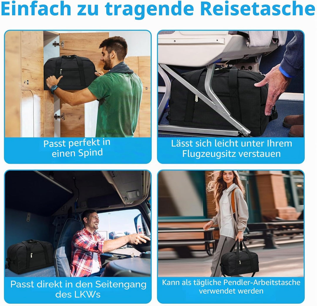 Klein Mini Reisetasche, Sporttasche 18L Small Duffel Bag XS, Schulsporttasche, Weekender, Fitnesstas