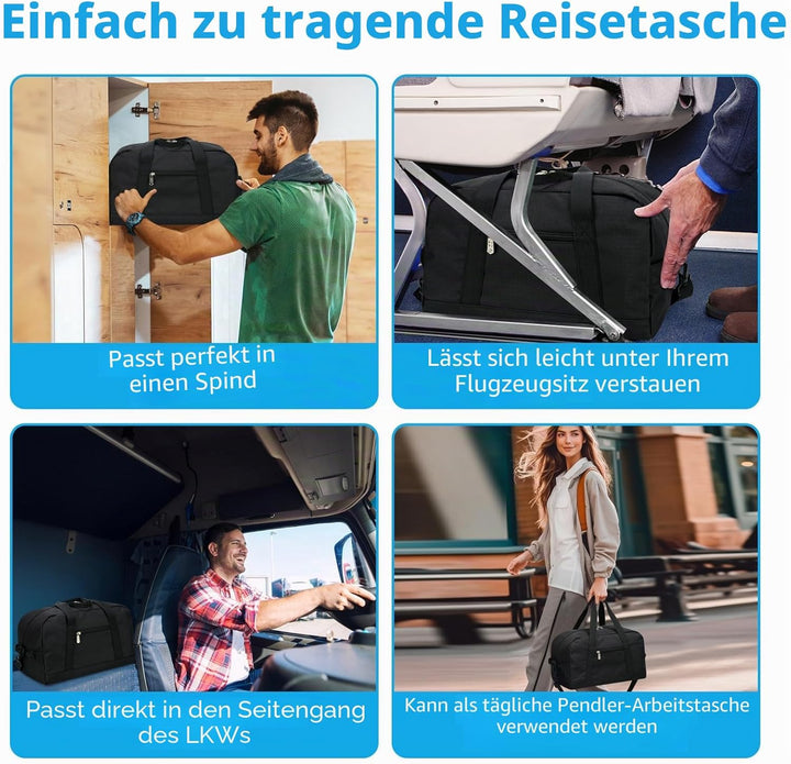 Klein Mini Reisetasche, Sporttasche 18L Small Duffel Bag XS, Schulsporttasche, Weekender, Fitnesstas