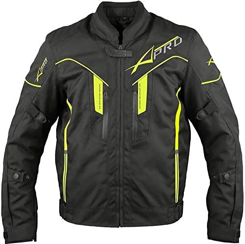 A-Pro Textil Motorrad Jacke Wasserdichte CE Protektoren Reflektirende Sport S Fluo, S Fluo
