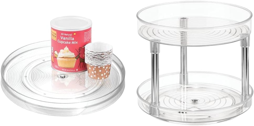 iDesign Küchenorganizer, grosser Drehteller, BPA-frei, transparent & 56600 Küchen Organizer, grosser