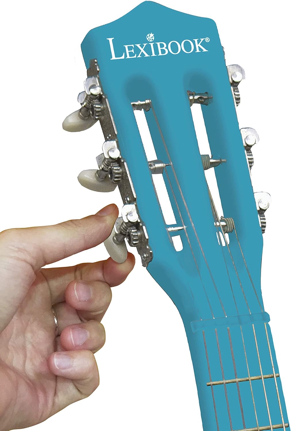 Lexibook Disney Frozen Eiskönigin ELSA Akustikgitarre hölzern, Lernanleitung enthalten, Blau/Lila, K