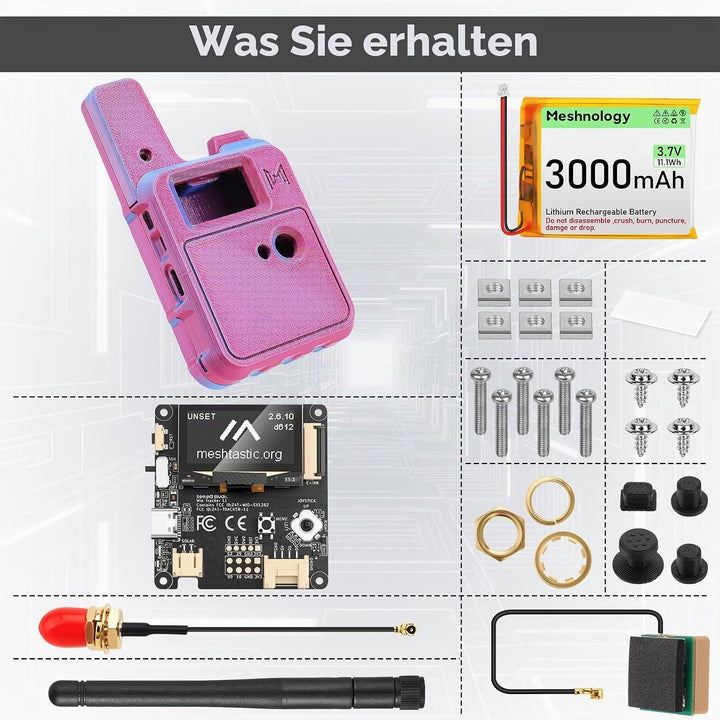 Wio Tracker L1 Board mit 3000mAh Akku und Gehäuse Set – SX1262 nRF52840 Kit für AR duino Meshtastic