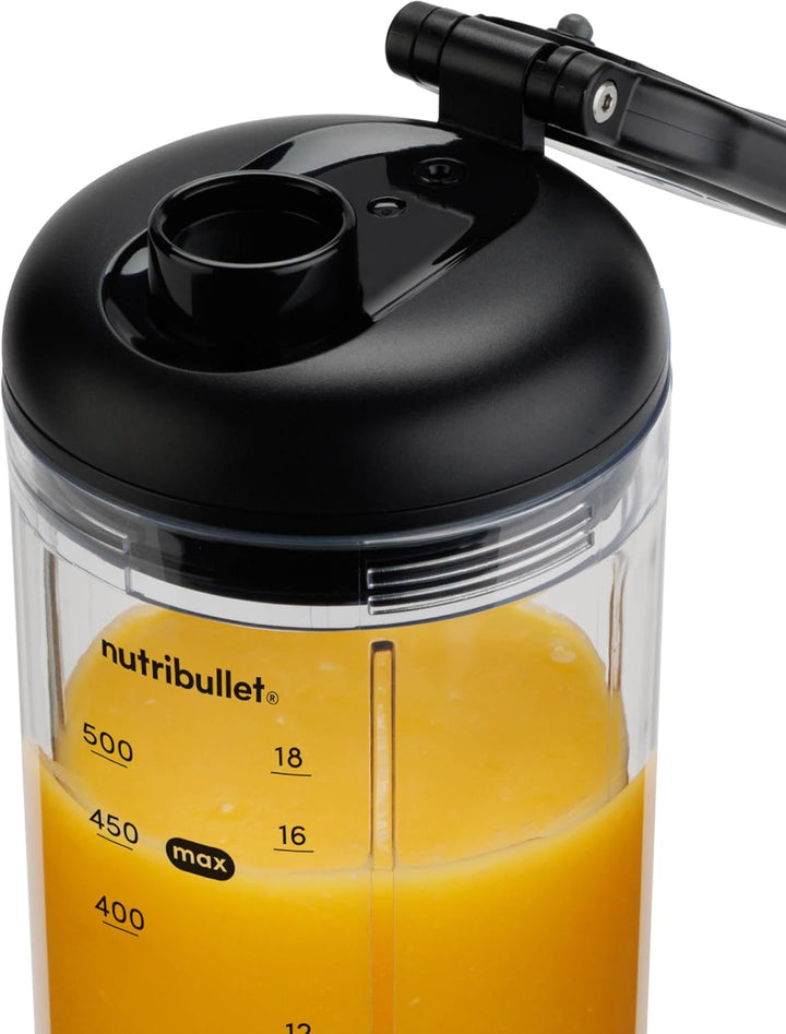 NutriBullet Flex 590 ml, Tragbarer Mixer mit Trinkdeckel, Abnehmbare Klingen, Wiederaufladbar mit US
