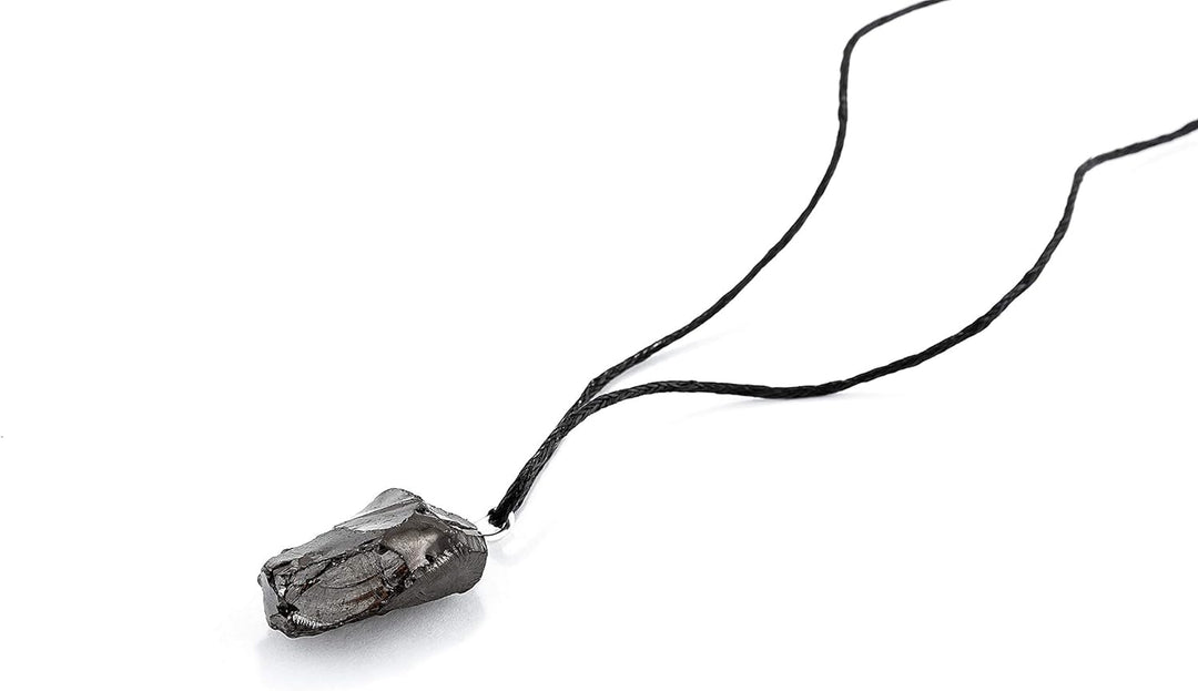 KASHU SN NATURSTEIN UG Edelstein Schungit direkt aus Karelien: 3 x Anhänger Edelkristall 3-5g