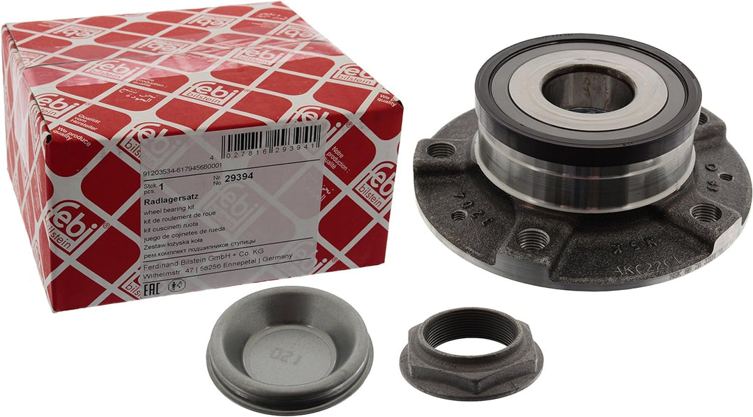 febi bilstein 29394 Radlagersatz mit Radnabe, Achsmutter und Staubkappe , 1 Stück