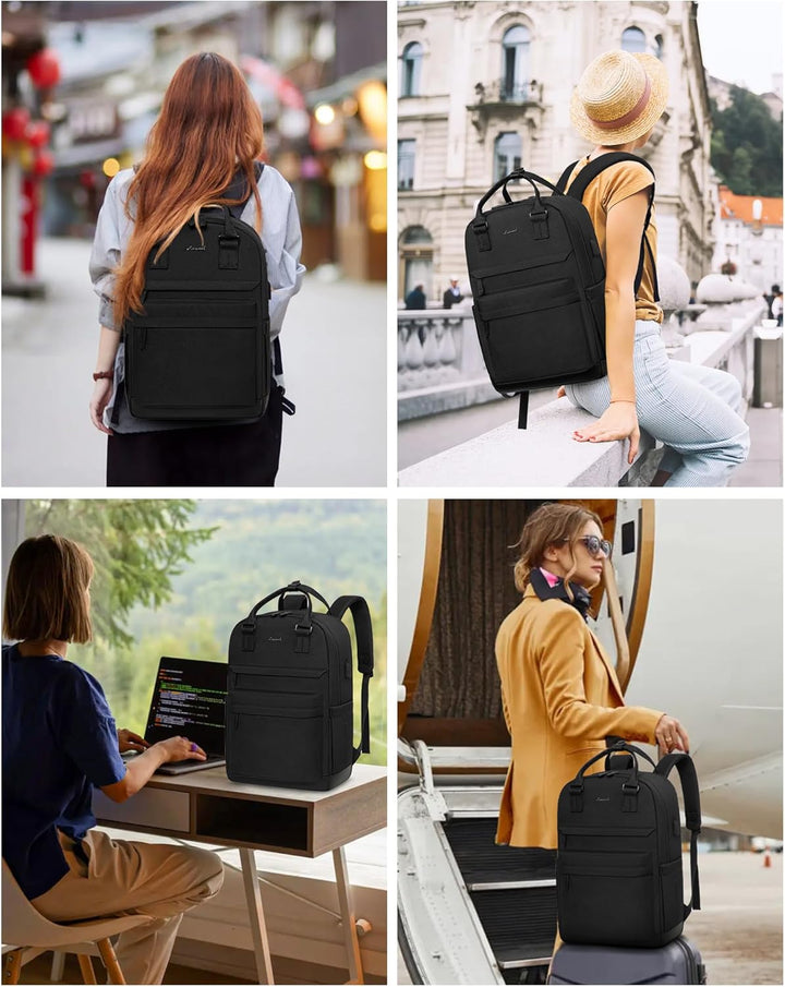 LOVEVOOK Schulrucksack Teenager Mädchen, Schultasche Arbeitstasche Herren Damen mit 15,6 Zoll Laptop