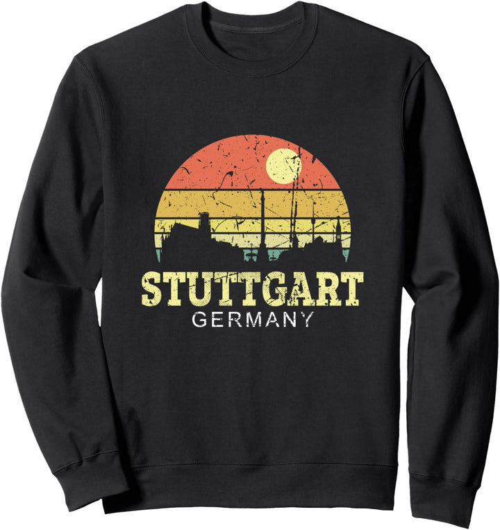 Retro Vintage Skyline Shirt Stuttgart City Geschenk Sweatshirt