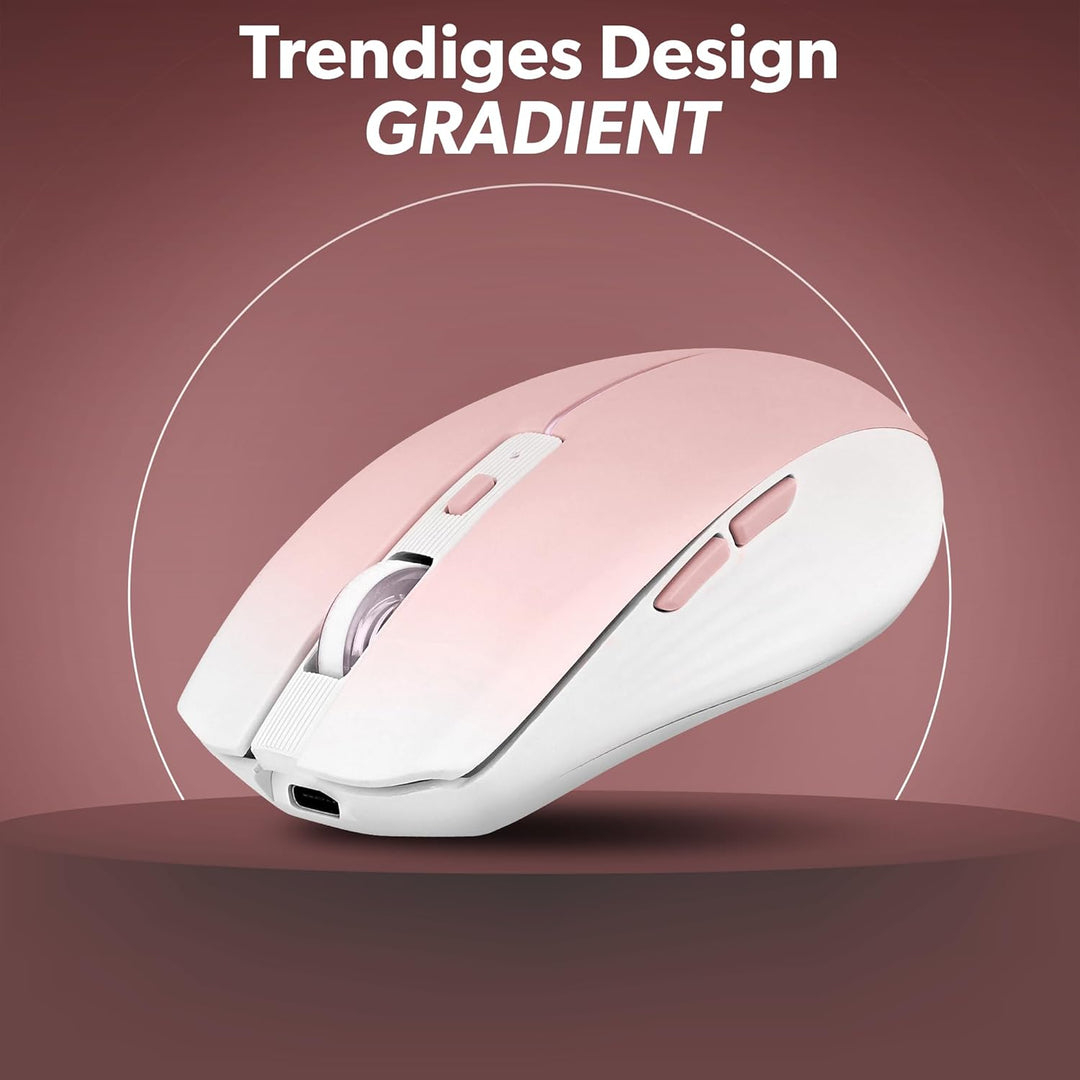 T'nB - Kabellose Maus, Dual Mode Bluetooth und USB-A, Wiederaufladbar, Lange Akkulaufzeit, Leise, 16