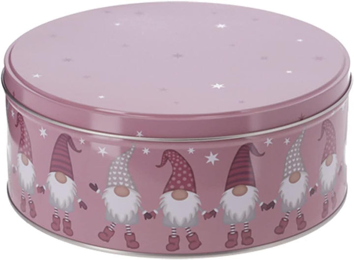 Cepewa Gebäckdose 3er Set Weihnachten | Wichtelmotiv 3 Grössen rund Metall | Aufbewahrung Weihnachts