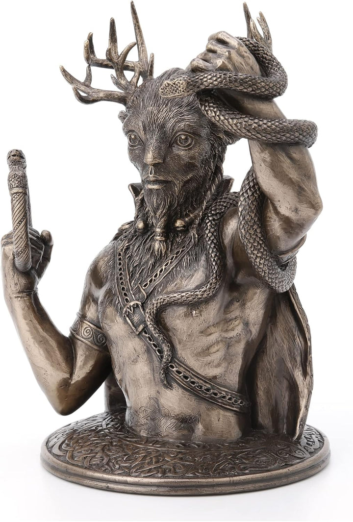 Veronese Design Cernunnos The Horned God of The Wild Resin Statue, Bronze-Finish
